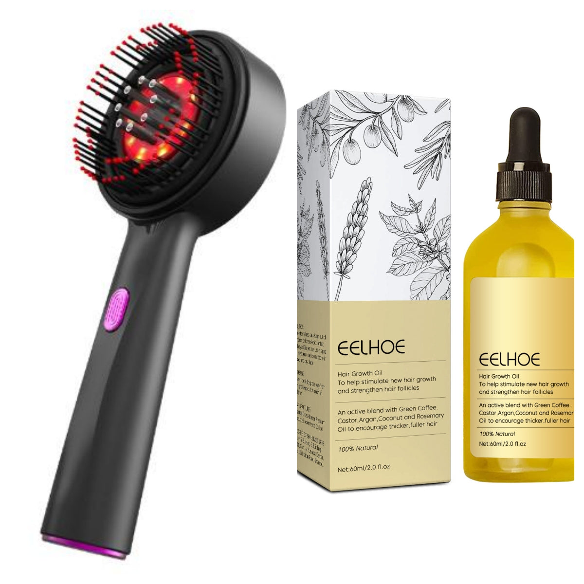 Electric Scalp Massage Comb with Red Light Therapy