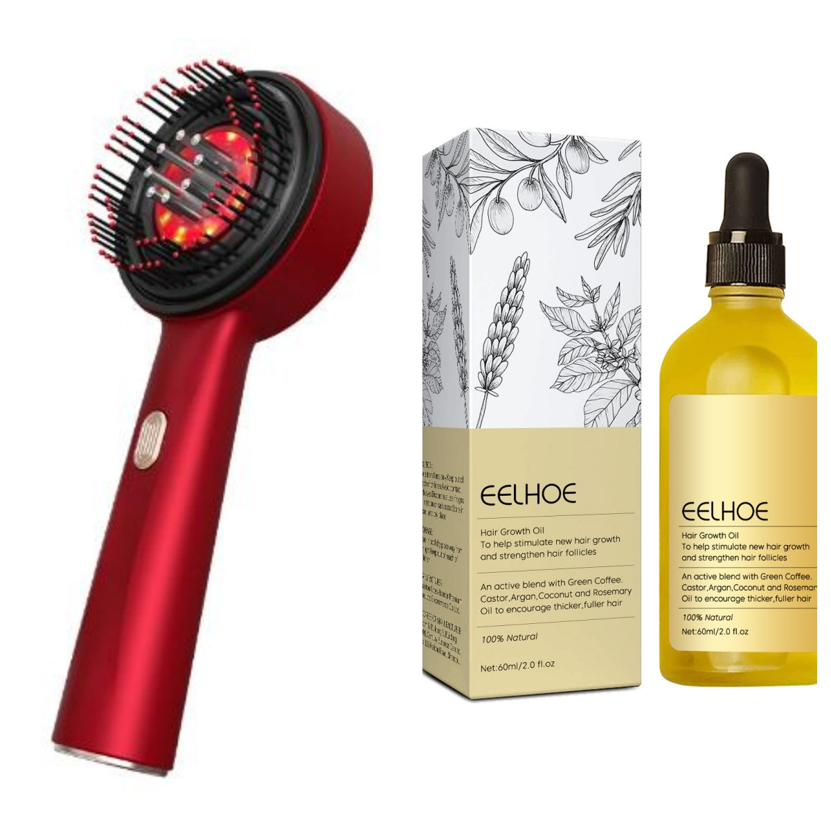 Electric Scalp Massage Comb with Red Light Therapy
